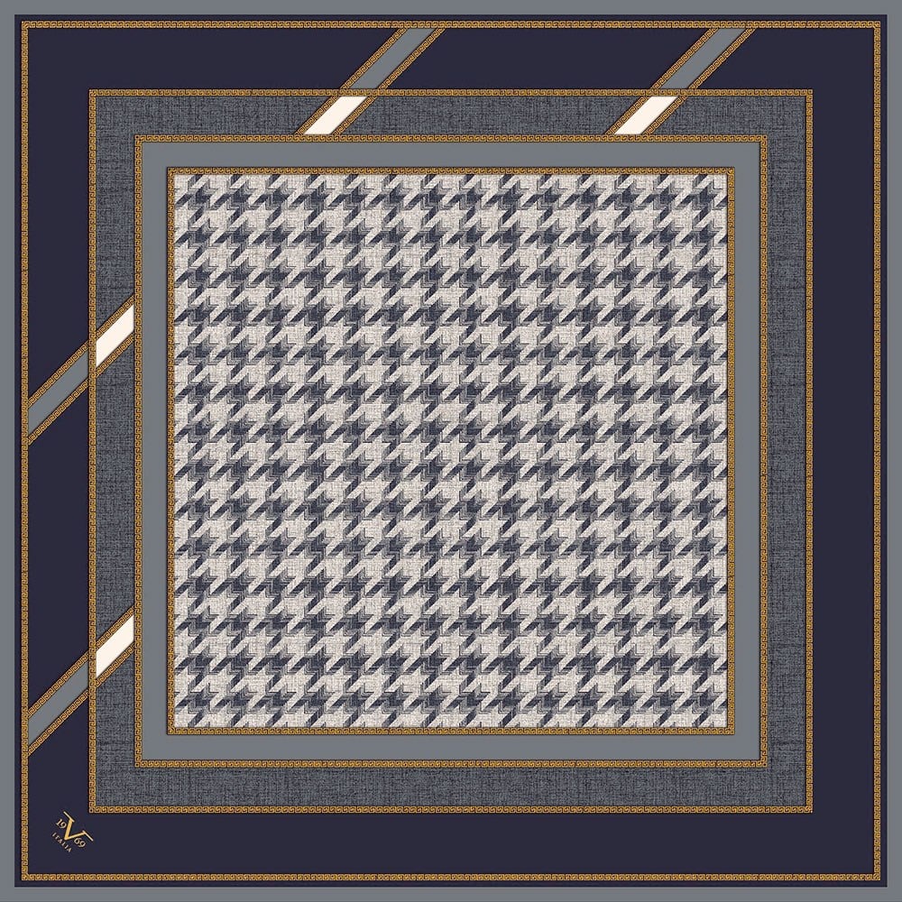 BLACK SERİ EŞARPKazayağı Desen Black Seri Twill Eşarp Askısı ile Birlikte 90x90 cm
