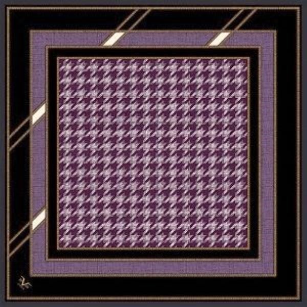BLACK SERİ EŞARPKazayağı Desen Black Seri Twill Eşarp Askısı ile Birlikte 90x90 cm