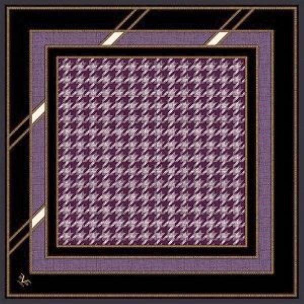 BLACK SERİ EŞARPKazayağı Desen Black Seri Twill Eşarp Askısı ile Birlikte 90x90 cm