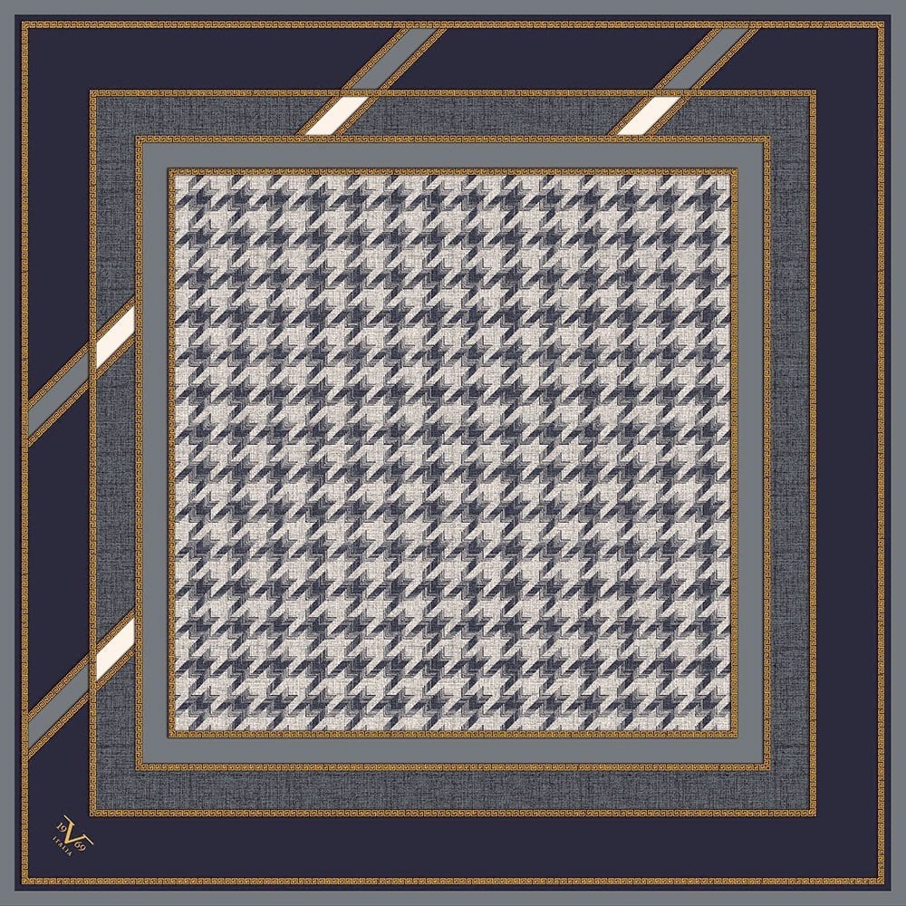 BLACK SERİ EŞARPKazayağı Desen Black Seri Twill Eşarp Askısı ile Birlikte 90x90 cm