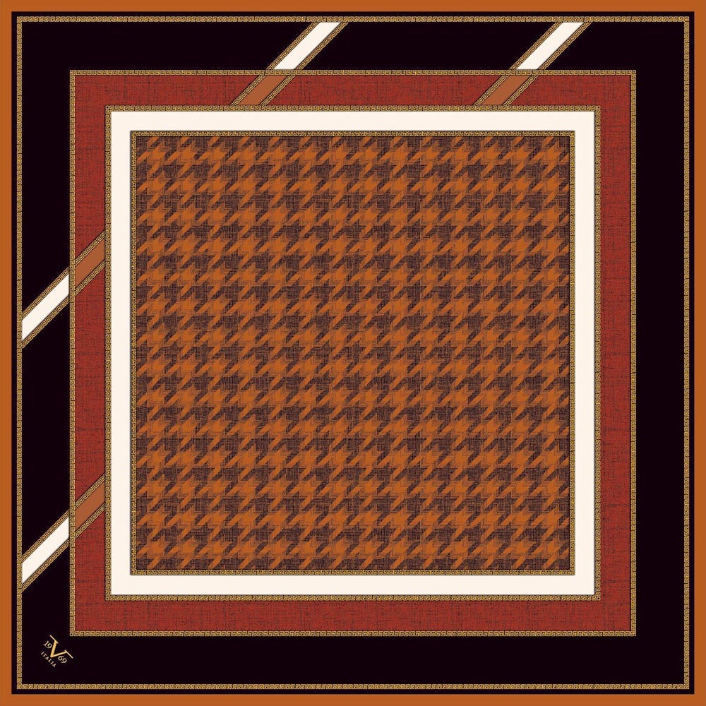 BLACK SERİ EŞARPKazayağı Desen Black Seri Twill Eşarp Askısı ile Birlikte 90x90 cm