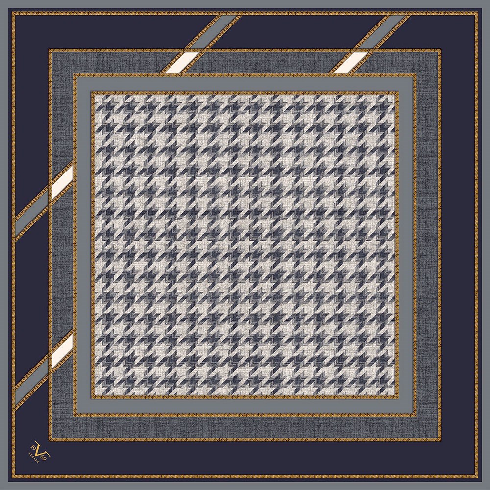 BLACK SERİ EŞARPKazayağı Desen Black Seri Twill Eşarp Askısı ile Birlikte 90x90 cm