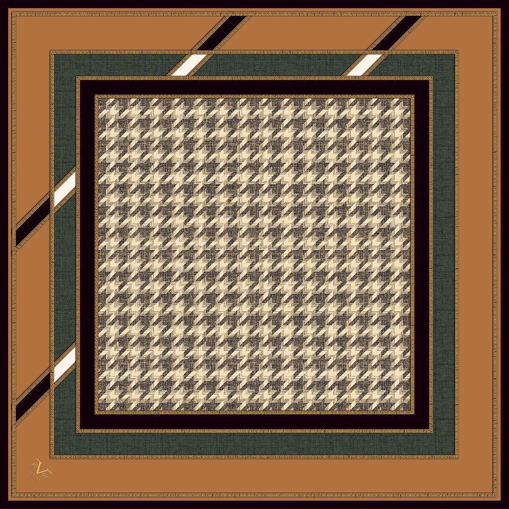 BLACK SERİ EŞARPKazayağı Desen Black Seri Twill Eşarp Askısı ile Birlikte 90x90 cm