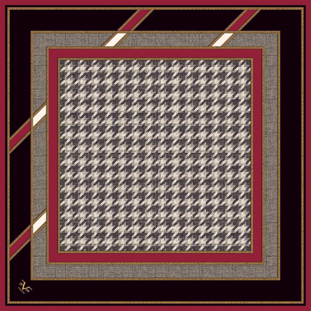 BLACK SERİ EŞARPKazayağı Desen Black Seri Twill Eşarp Askısı ile Birlikte 90x90 cm