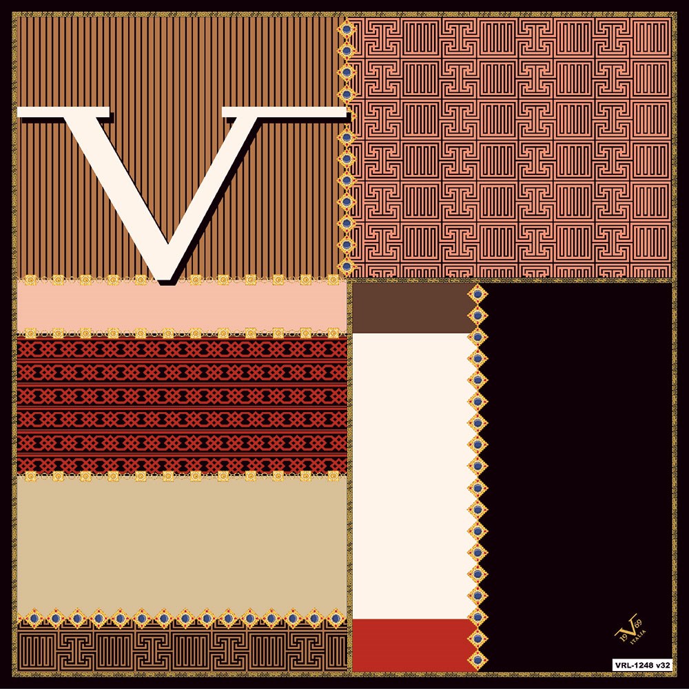 BLACK SERİ EŞARPEtnik Desen Black Seri Twill Eşarp Askısı ile Birlikte 90x90 cm