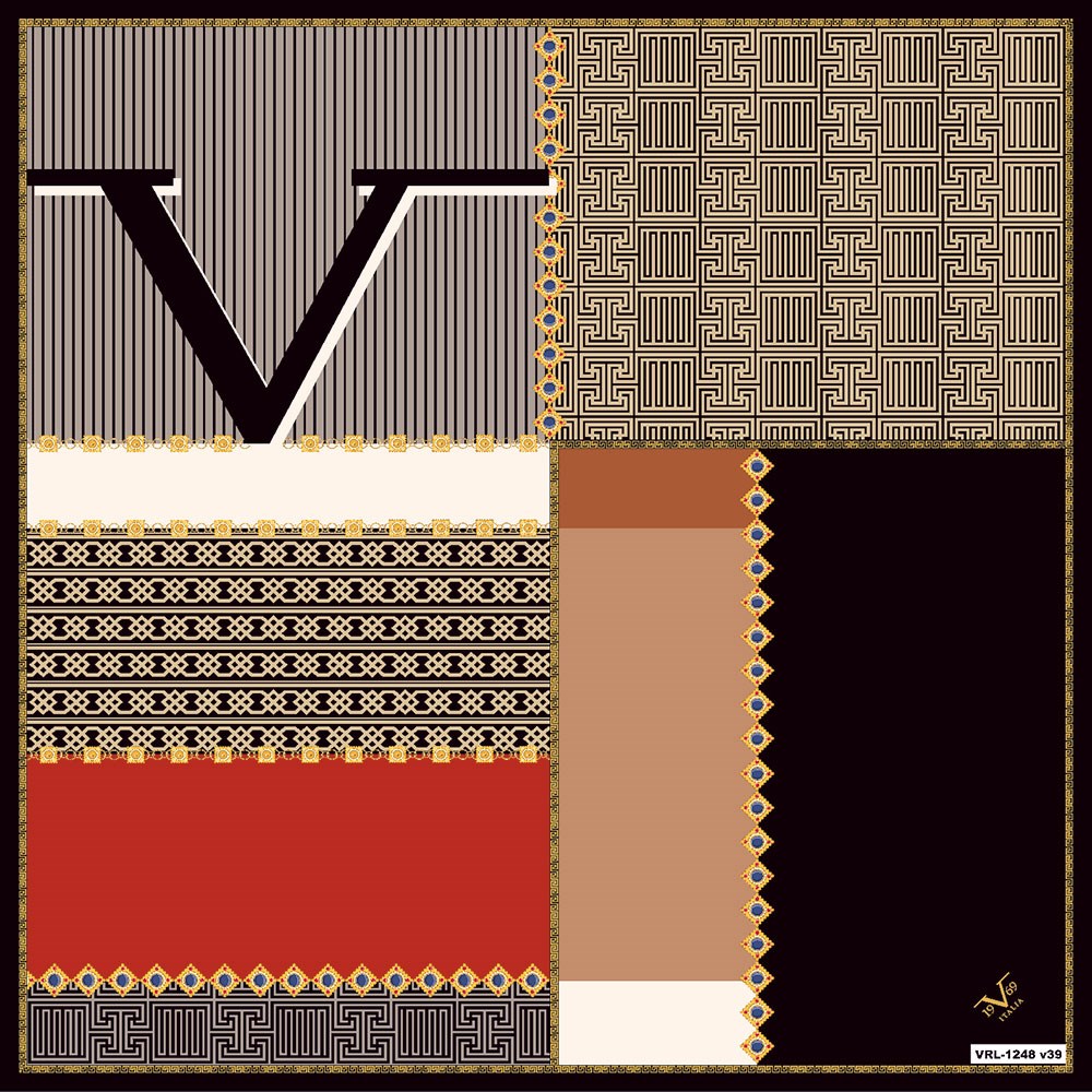 BLACK SERİ EŞARPEtnik Desen Black Seri Twill Eşarp Askısı ile Birlikte 90x90 cm