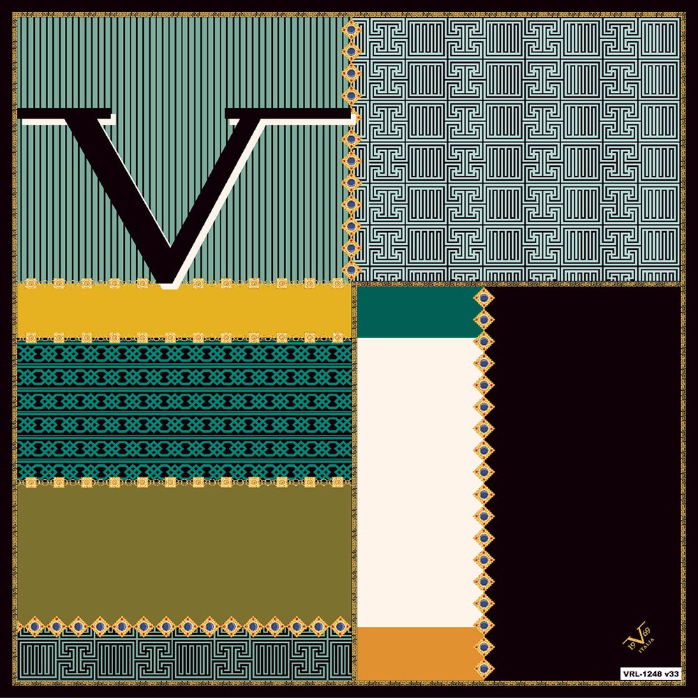 BLACK SERİ EŞARPEtnik Desen Black Seri Twill Eşarp Askısı ile Birlikte 90x90 cm