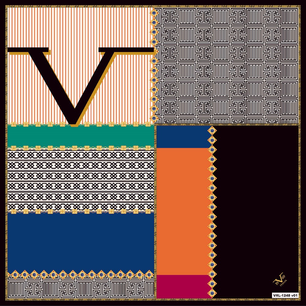 BLACK SERİ EŞARPEtnik Desen Black Seri Twill Eşarp Askısı ile Birlikte 90x90 cm