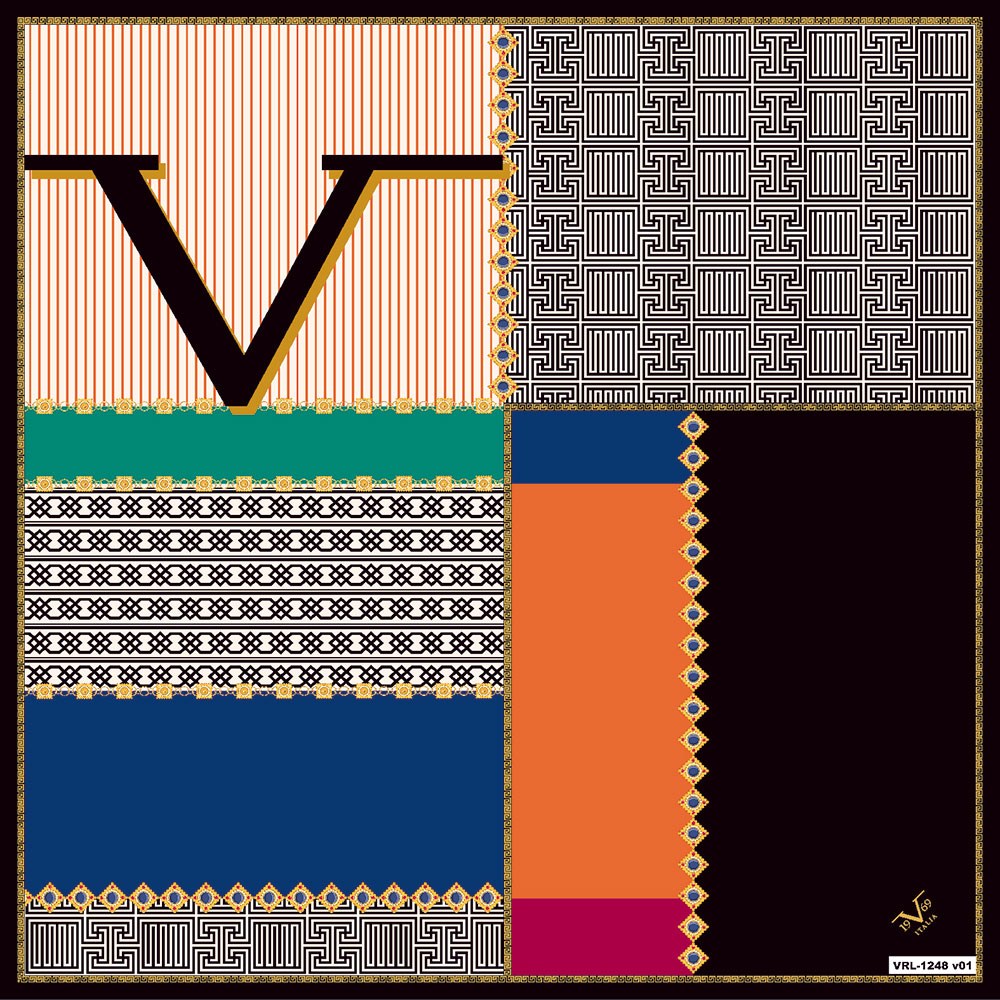 BLACK SERİ EŞARPEtnik Desen Black Seri Twill Eşarp Askısı ile Birlikte 90x90 cm