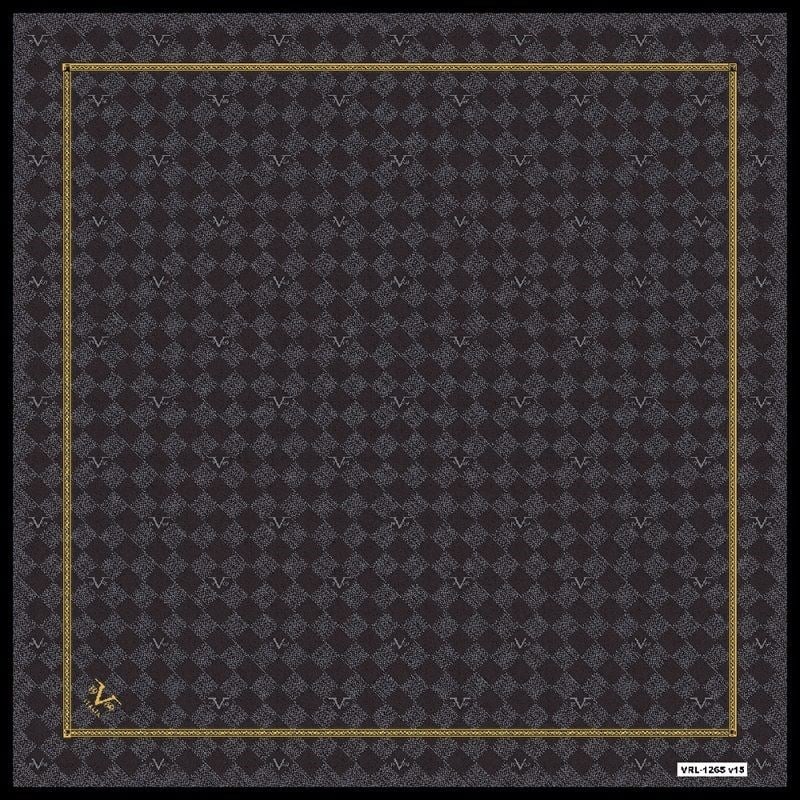 BLACK SERİ EŞARPGeometrik Desen Black Seri Twill Eşarp Askısı ile Birlikte 90x90 cm