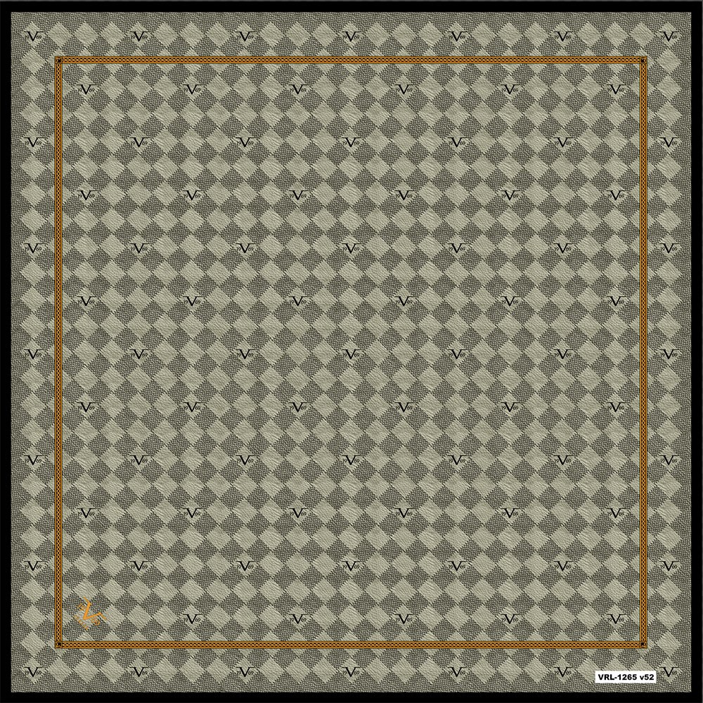 BLACK SERİ EŞARPGeometrik Desen Black Seri Twill Eşarp Askısı ile Birlikte 90x90 cm