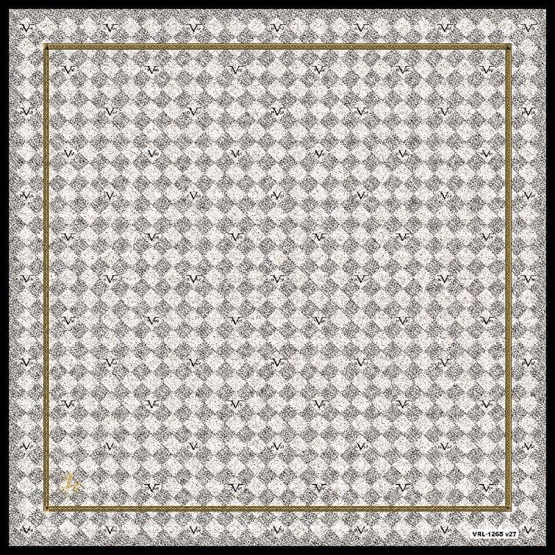 BLACK SERİ EŞARPGeometrik Desen Black Seri Twill Eşarp Askısı ile Birlikte 90x90 cm