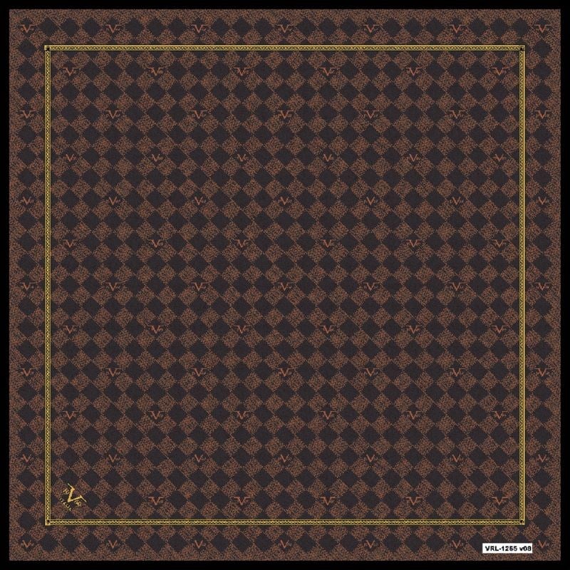 BLACK SERİ EŞARPGeometrik Desen Black Seri Twill Eşarp Askısı ile Birlikte 90x90 cm