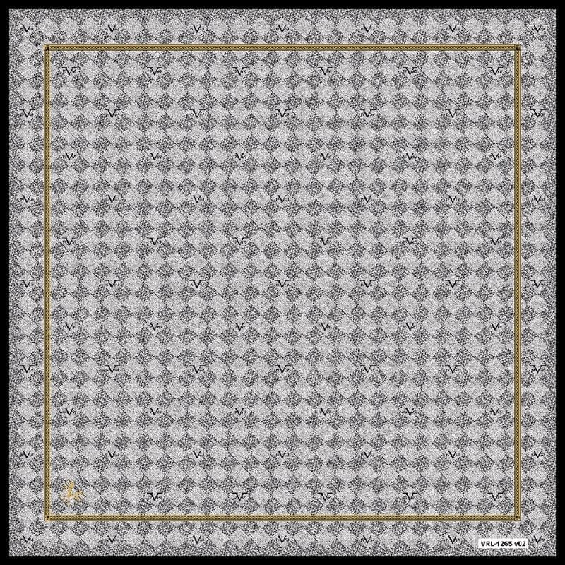 BLACK SERİ EŞARPGeometrik Desen Black Seri Twill Eşarp Askısı ile Birlikte 90x90 cm