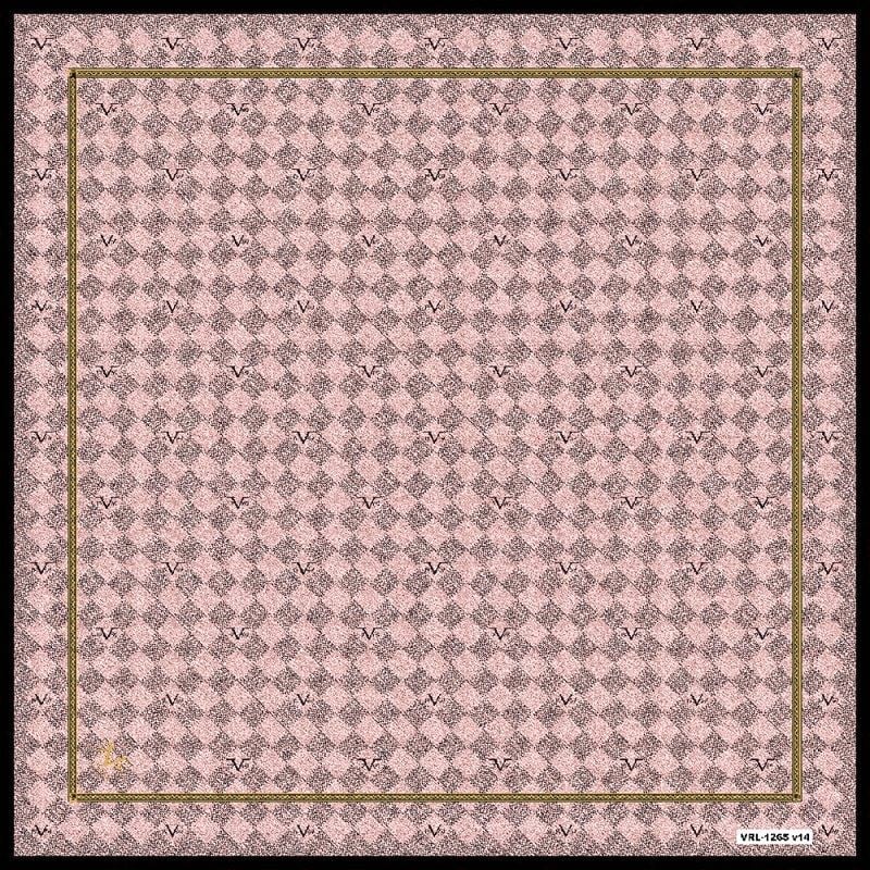BLACK SERİ EŞARPGeometrik Desen Black Seri Twill Eşarp Askısı ile Birlikte 90x90 cm