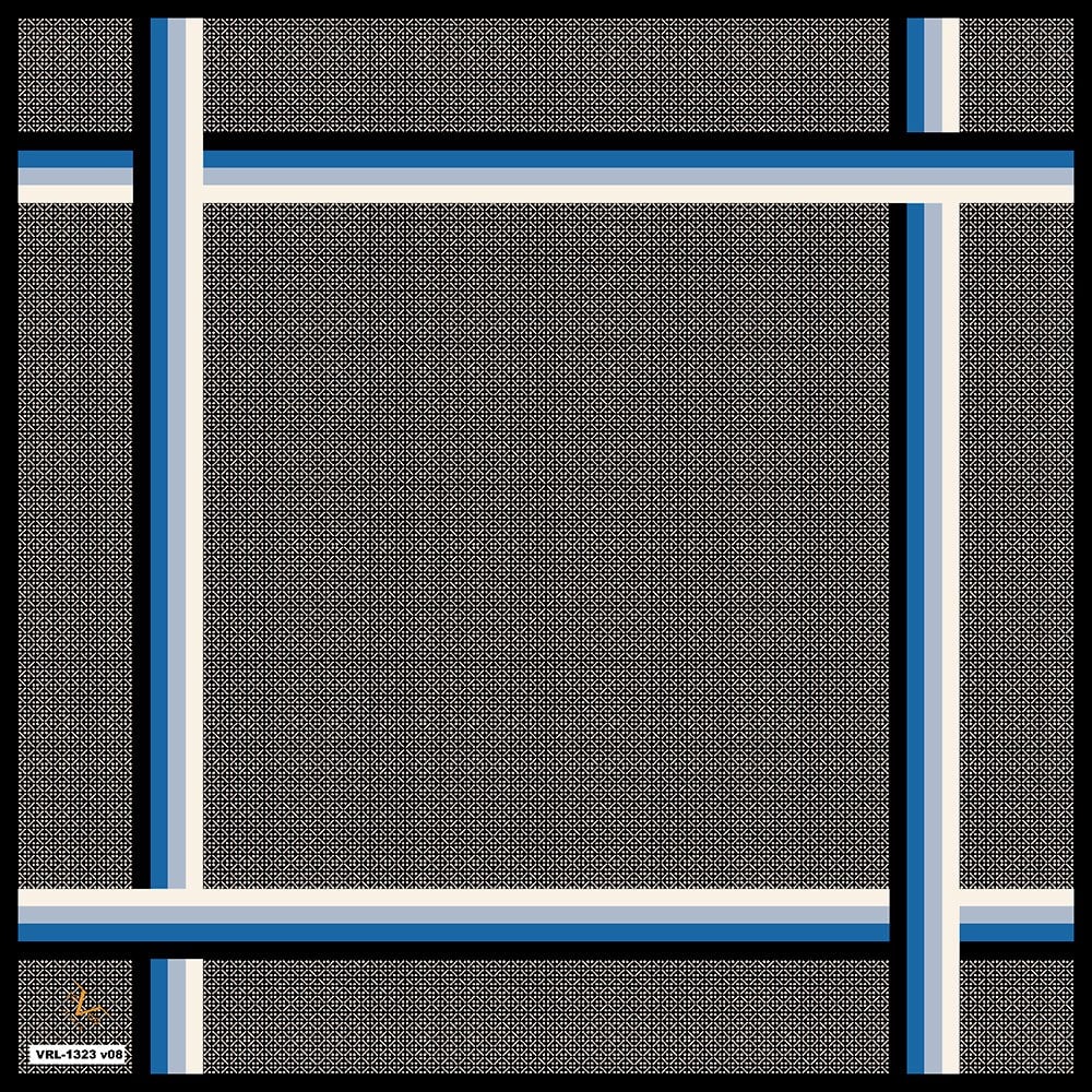 BLACK SERİ EŞARPGeometrik Desen Black Seri Twill Eşarp Askısı ile Birlikte 90x90 cm