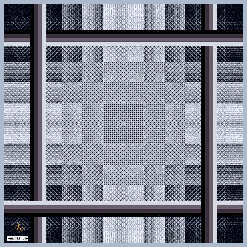 BLACK SERİ EŞARPGeometrik Desen Black Seri Twill Eşarp Askısı ile Birlikte 90x90 cm