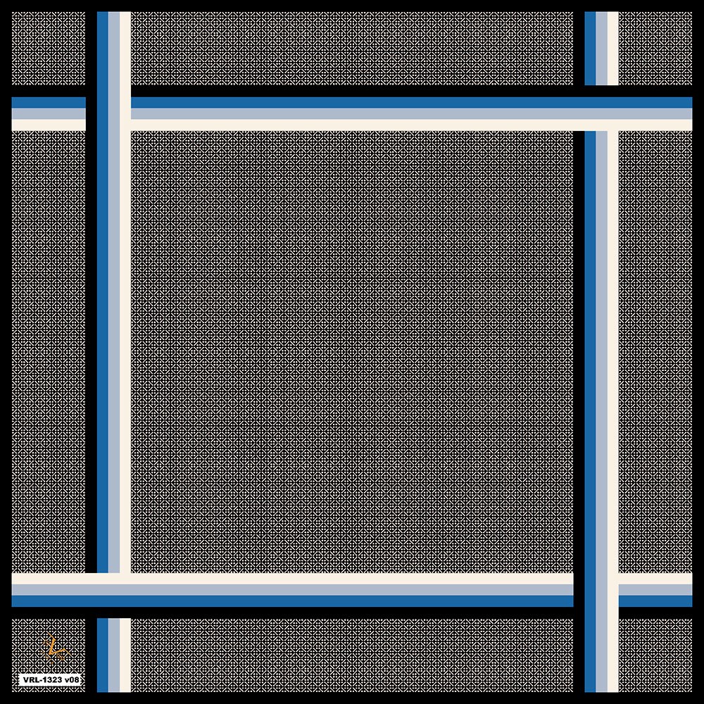BLACK SERİ EŞARPGeometrik Desen Black Seri Twill Eşarp Askısı ile Birlikte 90x90 cm