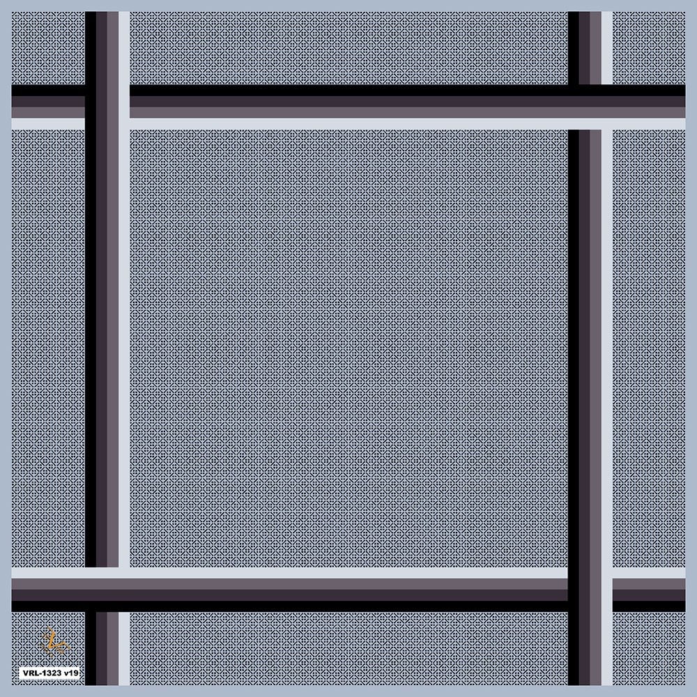 BLACK SERİ EŞARPGeometrik Desen Black Seri Twill Eşarp Askısı ile Birlikte 90x90 cm
