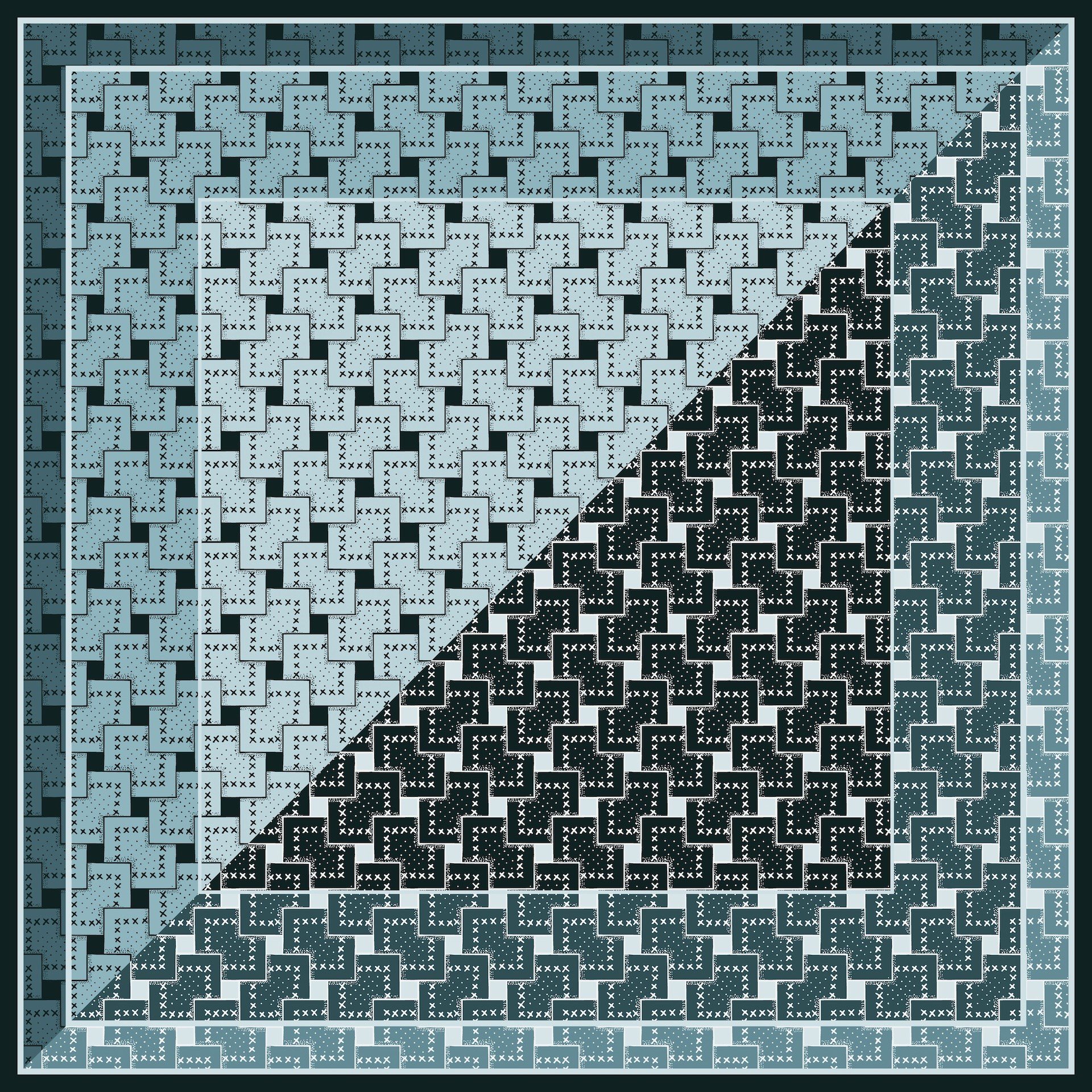 EŞARPDesenli İtalyan Şifon Eşarp Askısı ile Birlikte 90x90 cm