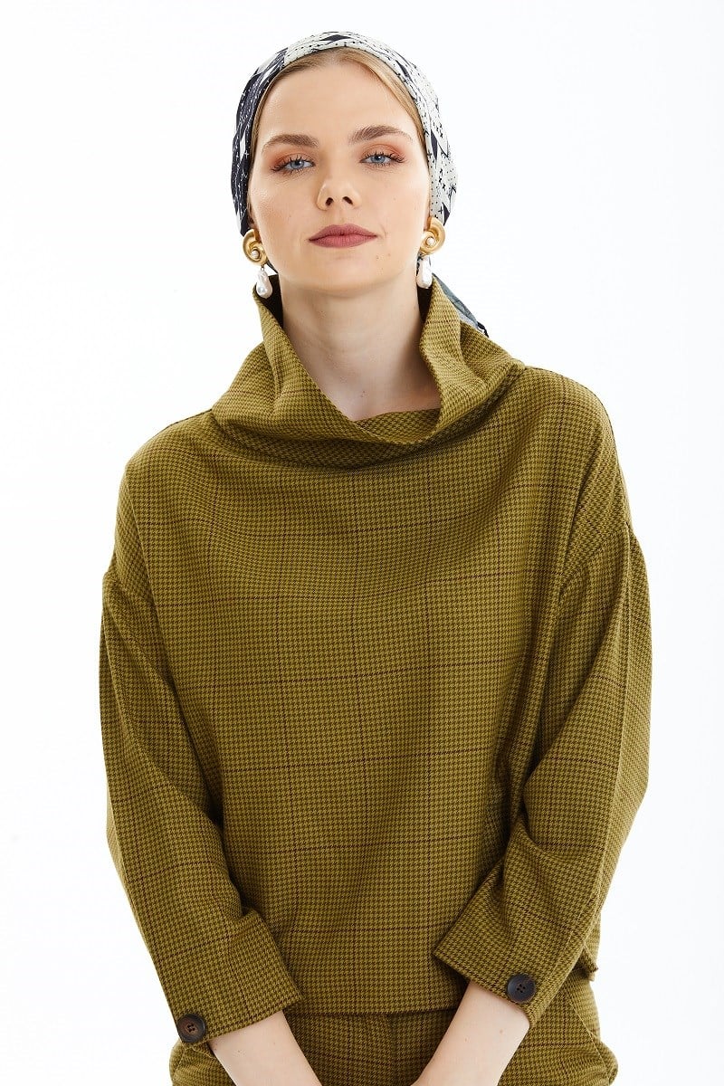 EŞARPDesenli İtalyan Şifon Eşarp Askısı ile Birlikte 90x90 cm