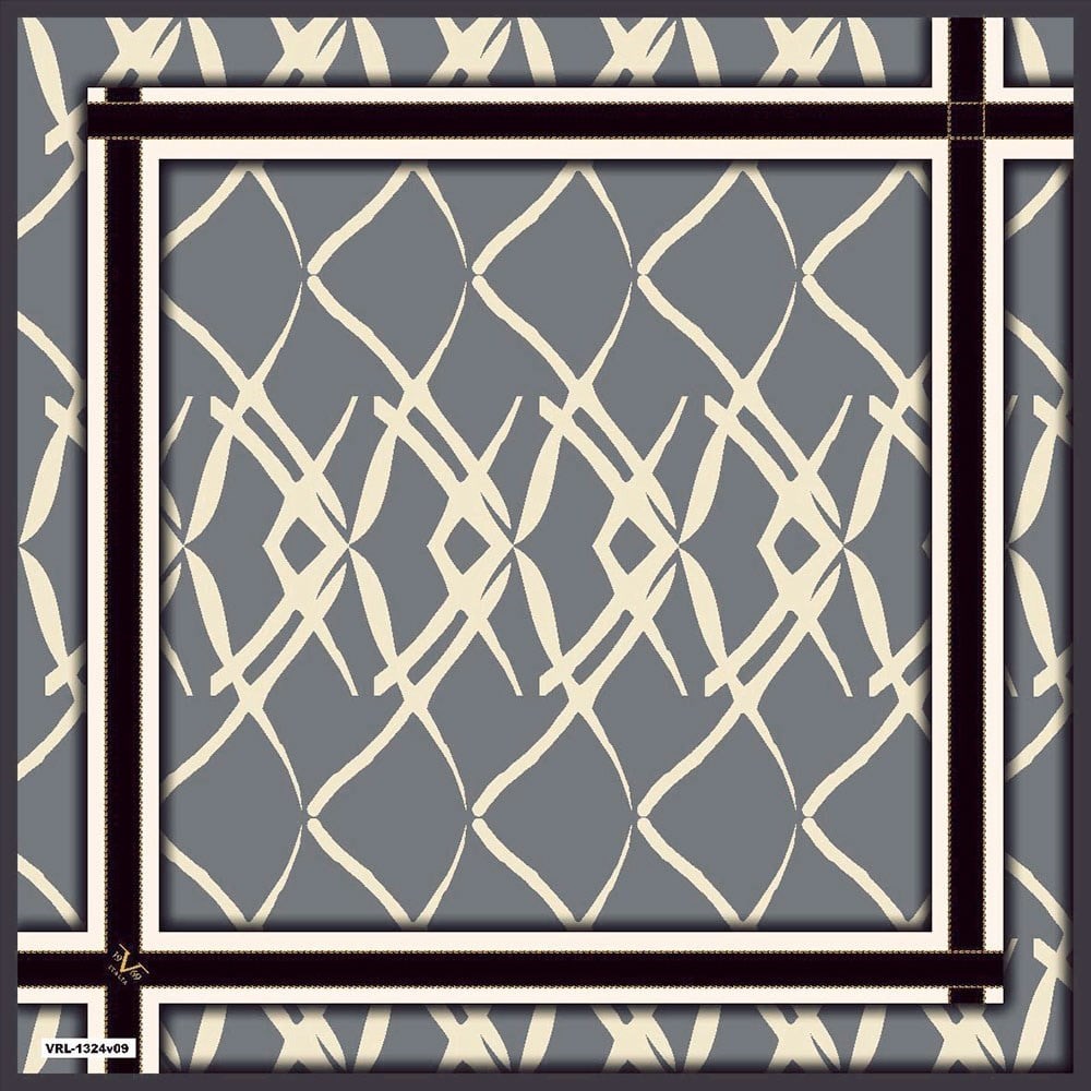 BLACK SERİ EŞARPGeometrik Desen Black Seri Twill Eşarp Askısı ile Birlikte 90x90 cm