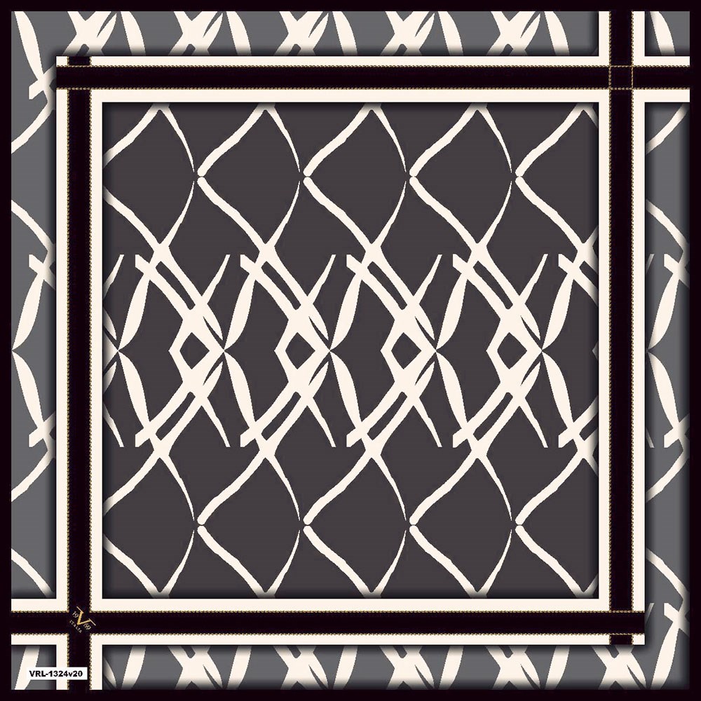 BLACK SERİ EŞARPGeometrik Desen Black Seri Twill Eşarp Askısı ile Birlikte 90x90 cm