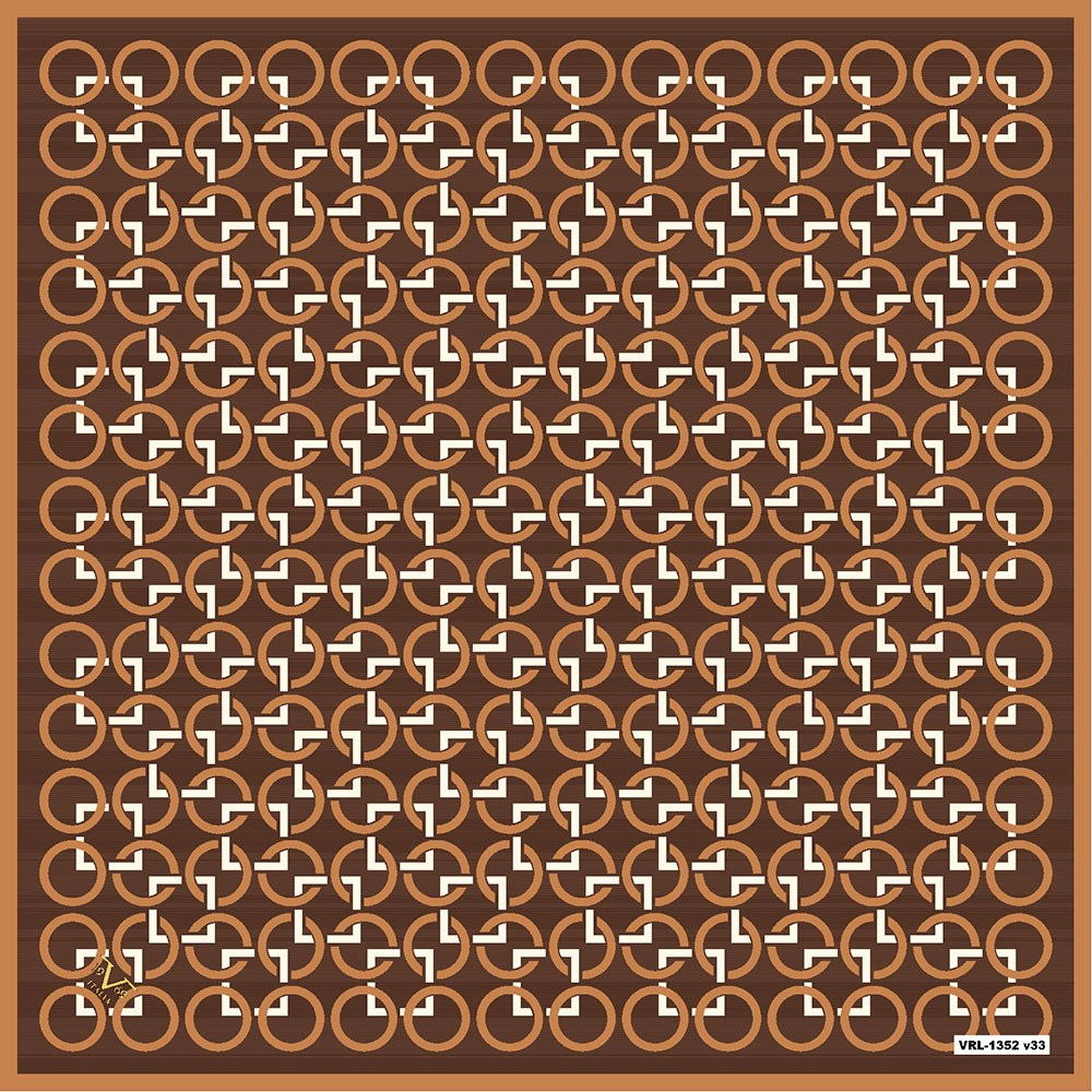 BLACK SERİ EŞARPGeometrik Desen Black Seri Twill Eşarp Askısı ile Birlikte 90x90 cm