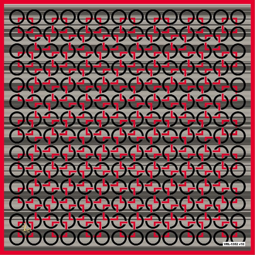 BLACK SERİ EŞARPGeometrik Desen Black Seri Twill Eşarp Askısı ile Birlikte 90x90 cm