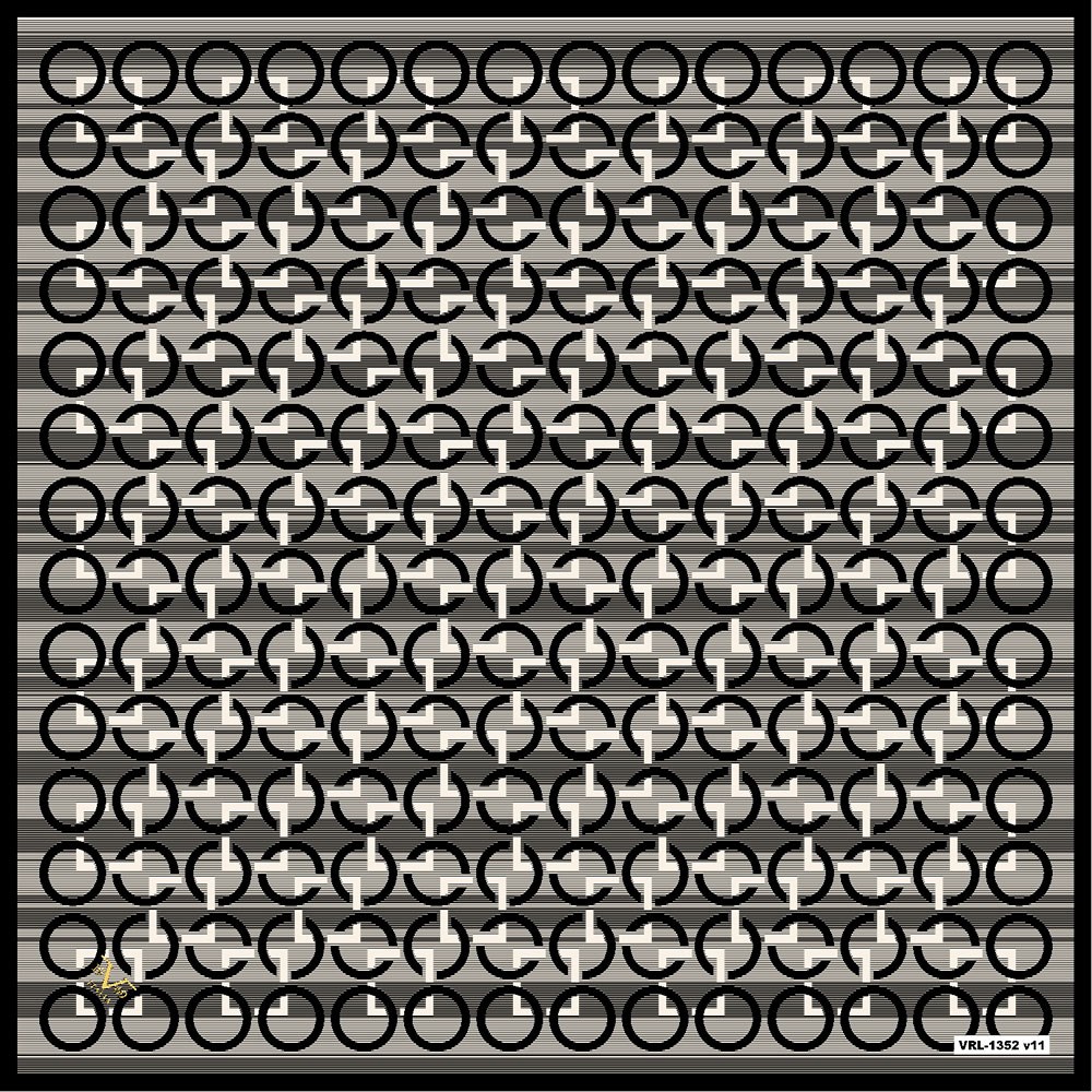 BLACK SERİ EŞARPGeometrik Desen Black Seri Twill Eşarp Askısı ile Birlikte 90x90 cm