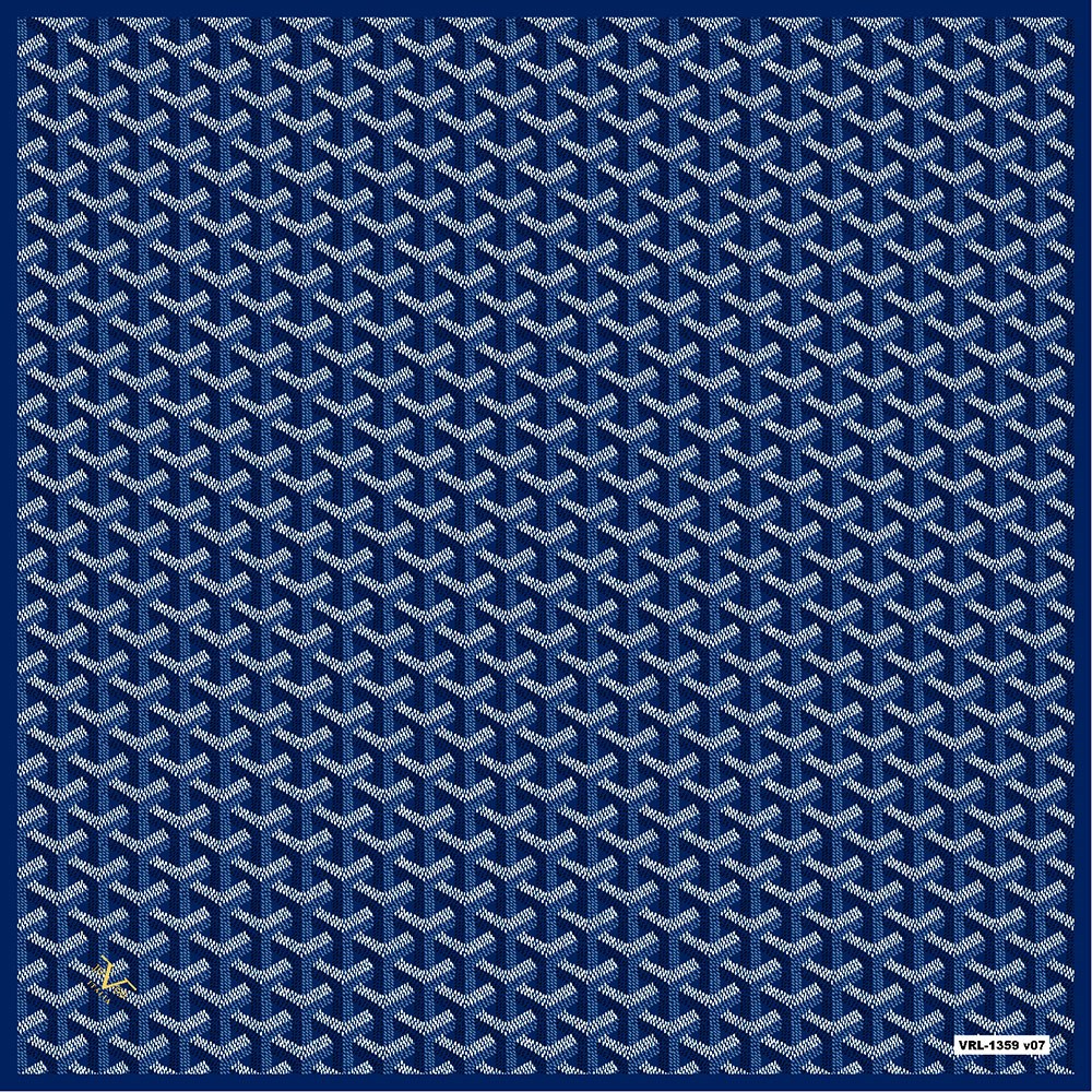 ScarfGeometrik Desen Black Seri Twill Eşarp Askısı ile Birlikte 90x90 cm