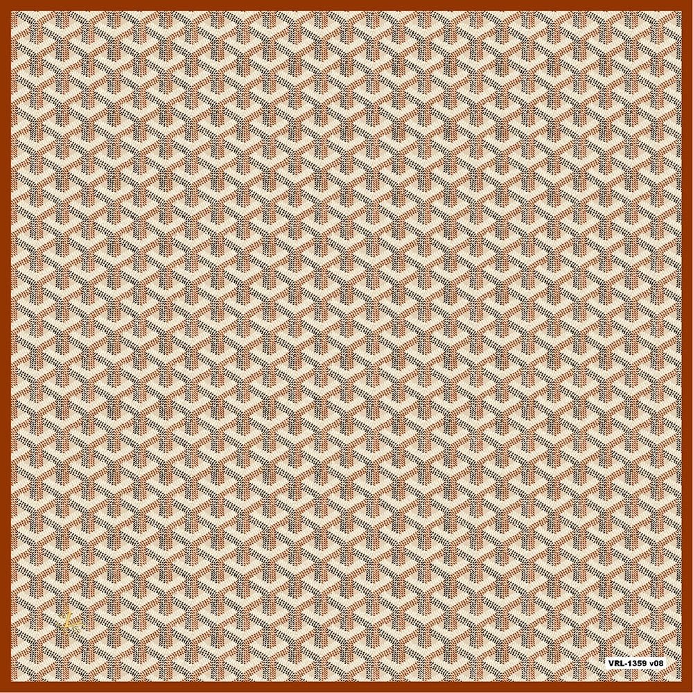EŞARPGeometrik Desen Black Seri Twill Eşarp Askısı ile Birlikte 90x90 cm
