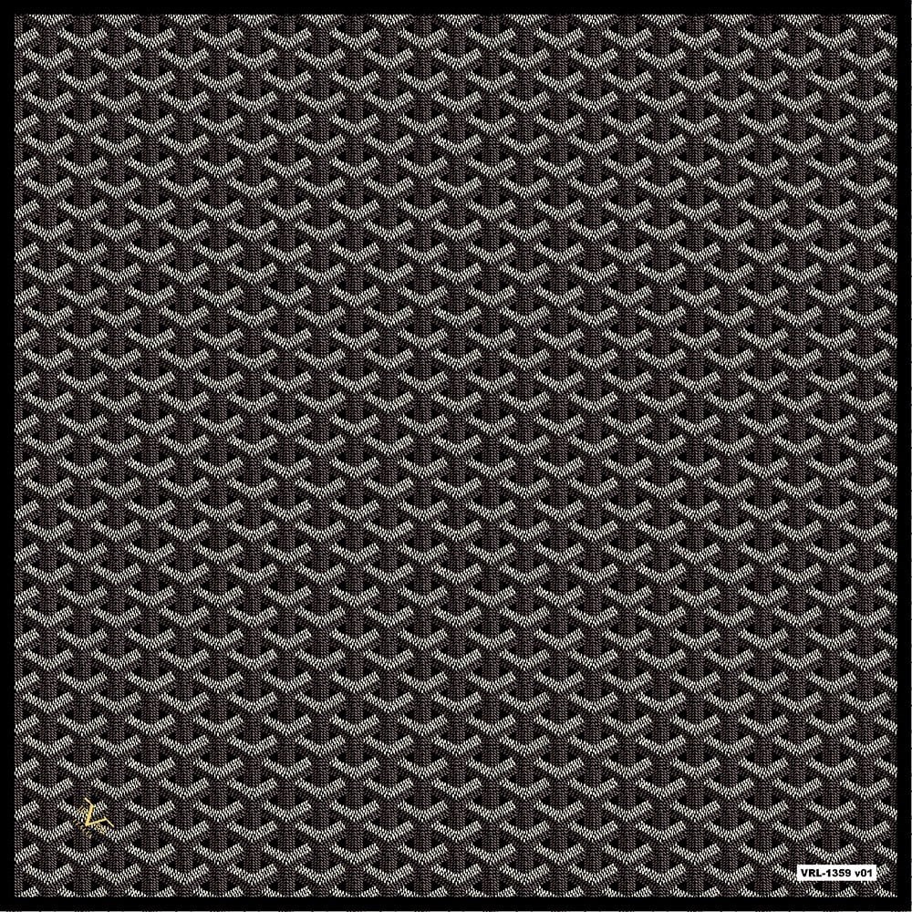 EŞARPGeometrik Desen Black Seri Twill Eşarp Askısı ile Birlikte 90x90 cm