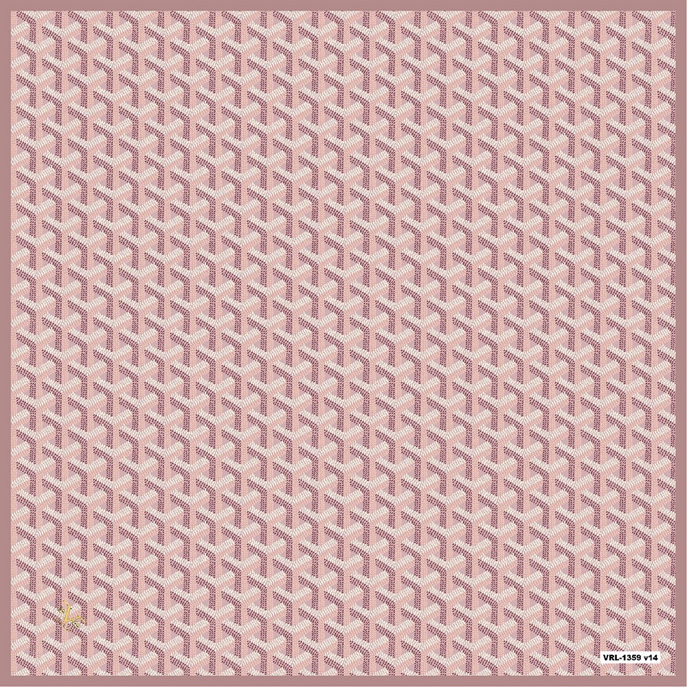 EŞARPGeometrik Desen Black Seri Twill Eşarp Askısı ile Birlikte 90x90 cm