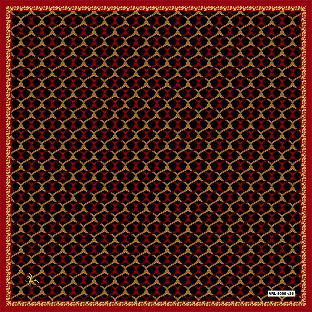 EŞARPGeometrik Desen Black Seri Twill Eşarp Askısı ile Birlikte 90x90 cm