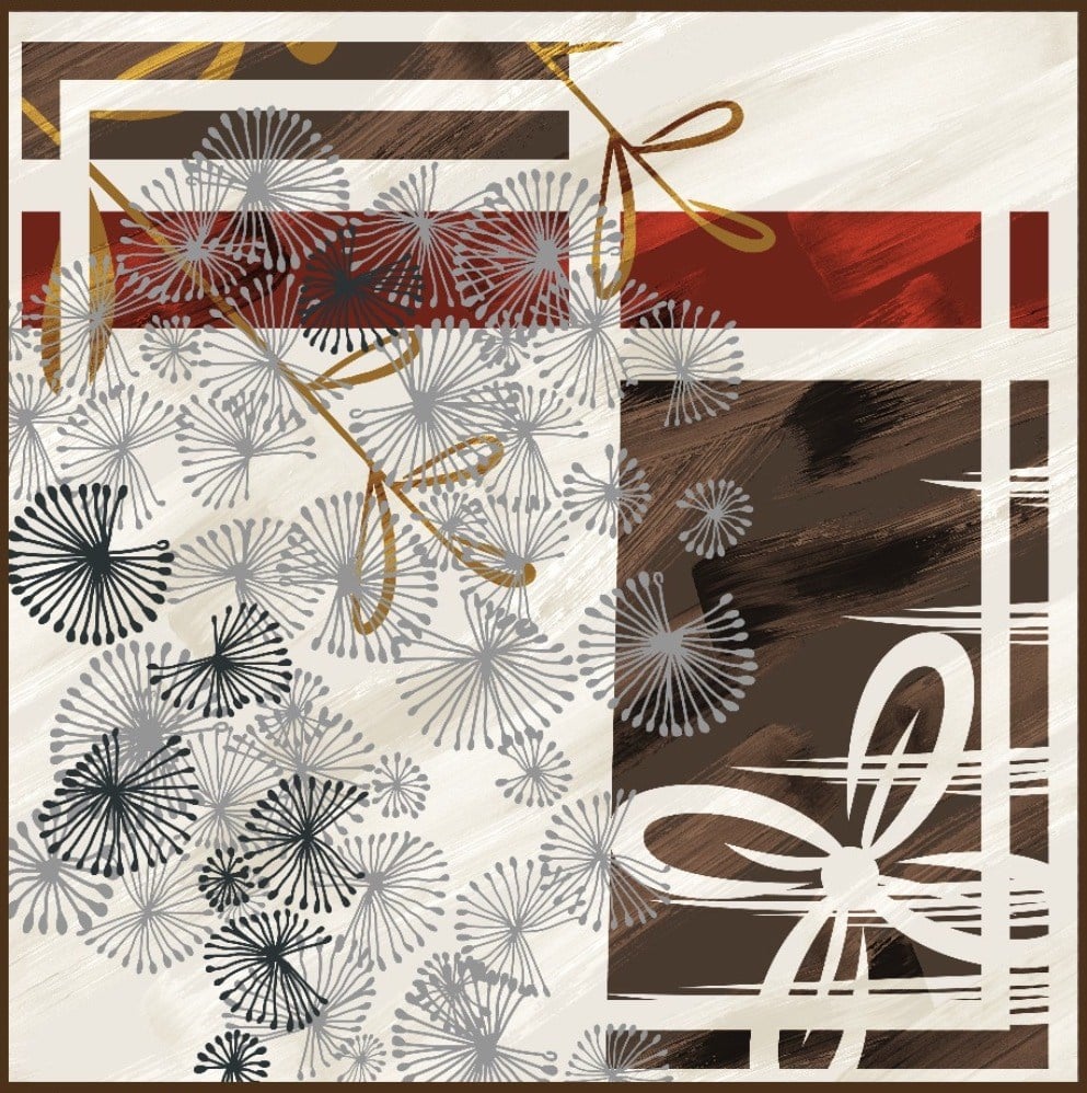 ScarfDesenli Korea Crape Seri 120x120 cm