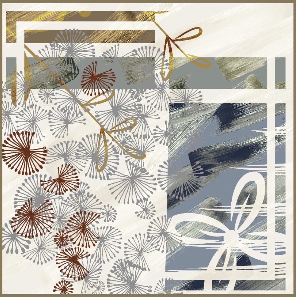 ScarfDesenli Korea Crape Seri 120x120 cm
