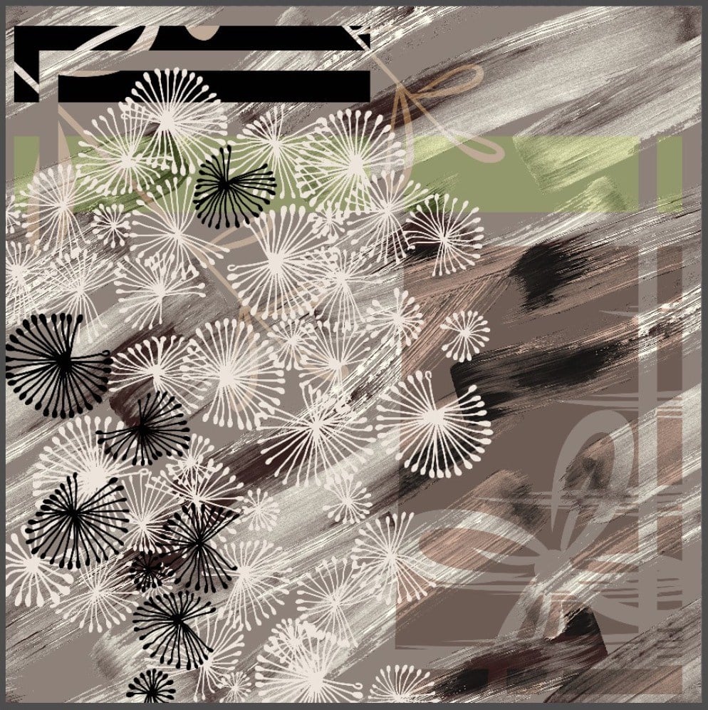ScarfDesenli Korea Crape Seri 120x120 cm