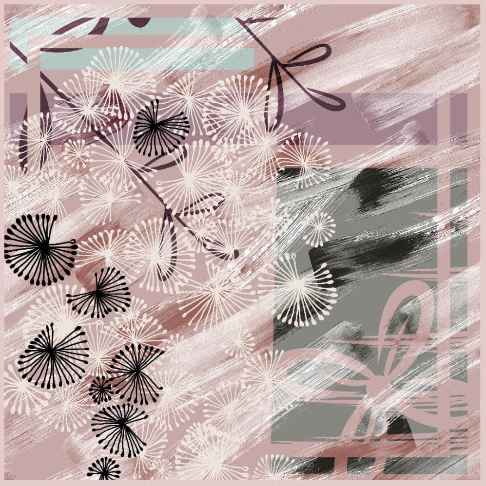 ScarfDesenli Korea Crape Seri 120x120 cm