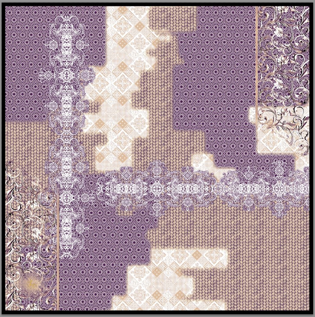 EŞARPDesenli Korea Crape Seri 120x120 cm