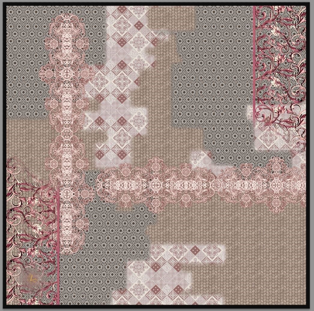 EŞARPDesenli Korea Crape Seri 120x120 cm