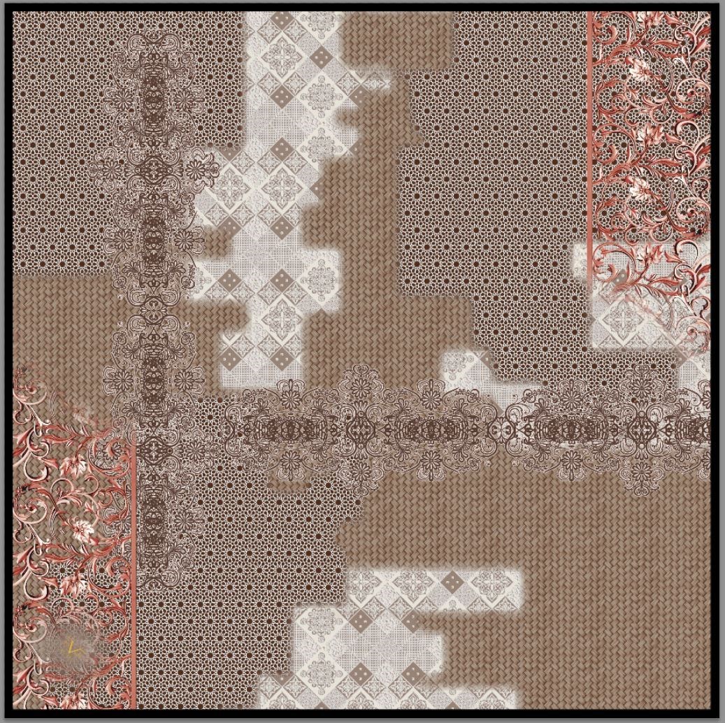 EŞARPDesenli Korea Crape Seri 120x120 cm