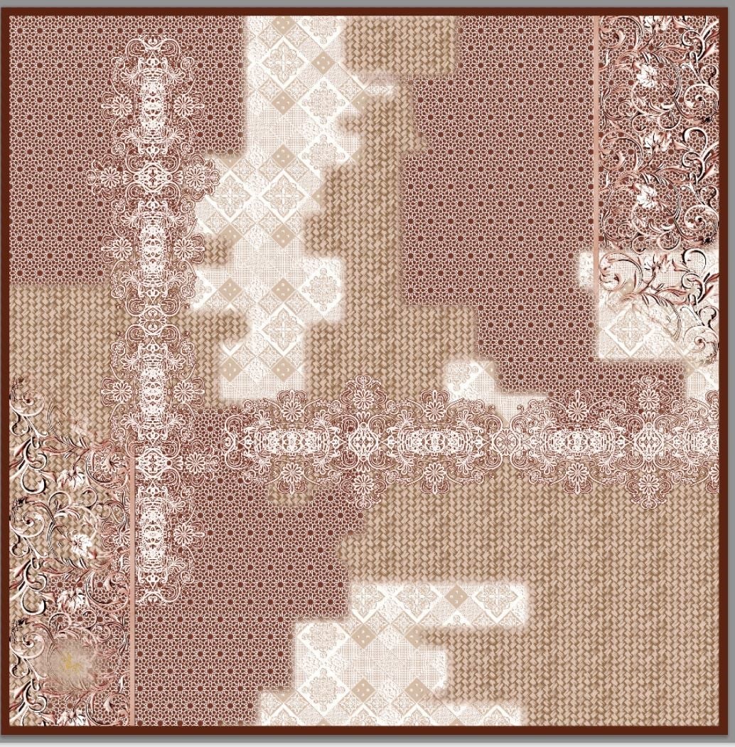 EŞARPDesenli Korea Crape Seri 120x120 cm