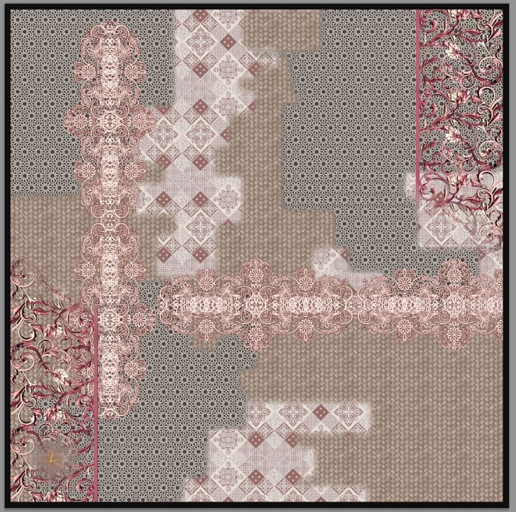 EŞARPDesenli Korea Crape Seri 120x120 cm