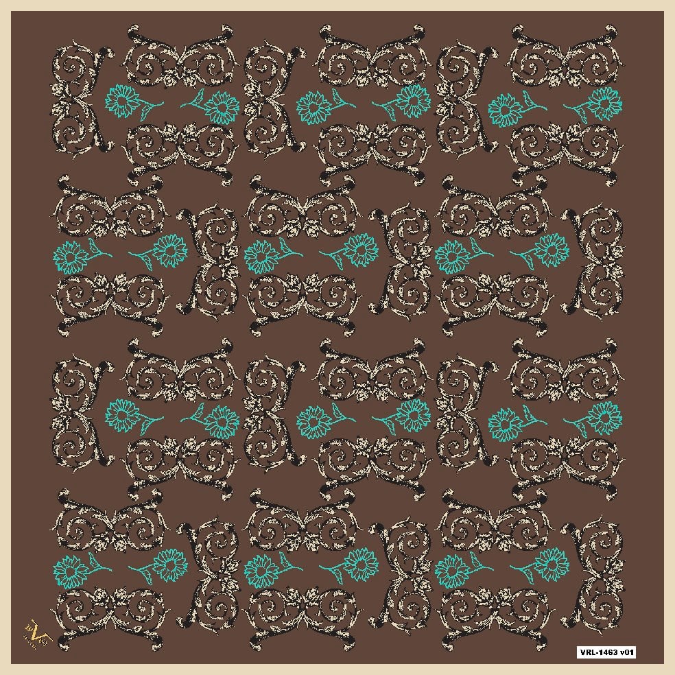 BLACK SERİ EŞARPBarok Logolu Desen Black Seri Twill Eşarp Askısı ile Birlikte 90x90 cm