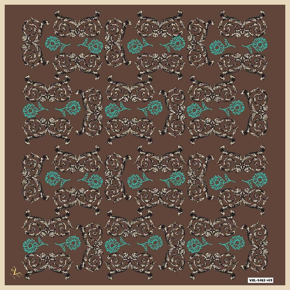 BLACK SERİ EŞARPBarok Logolu Desen Black Seri Twill Eşarp Askısı ile Birlikte 90x90 cm