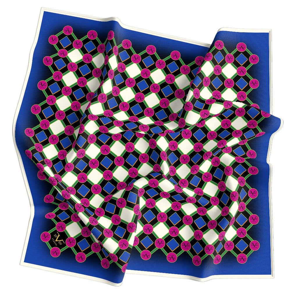 EŞARPGeometrik Desen Gold Seri Twill Eşarp Askısı ile Birlikte 90x90 cm