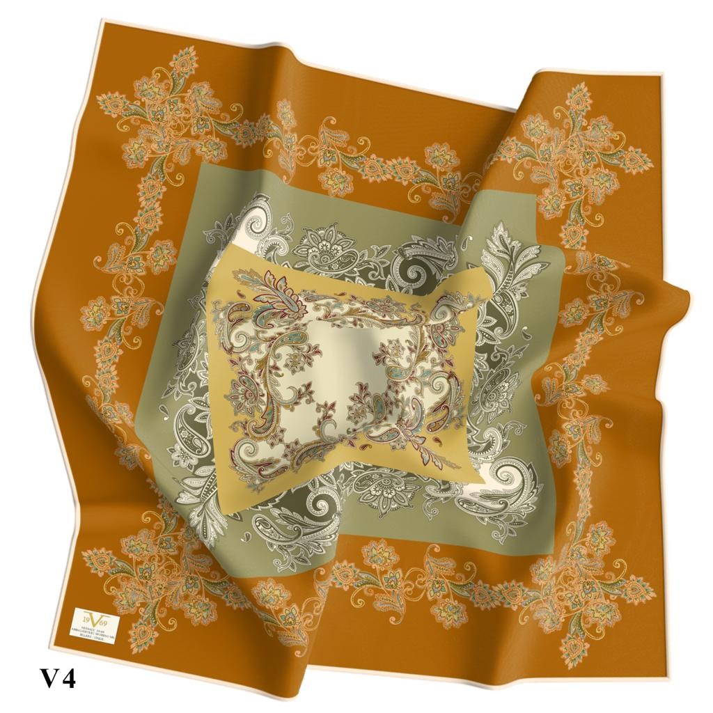 EŞARPDantel Desen İtalyan Şifon Seri Eşarp Askısı İle Birlikte 110x110 cm **