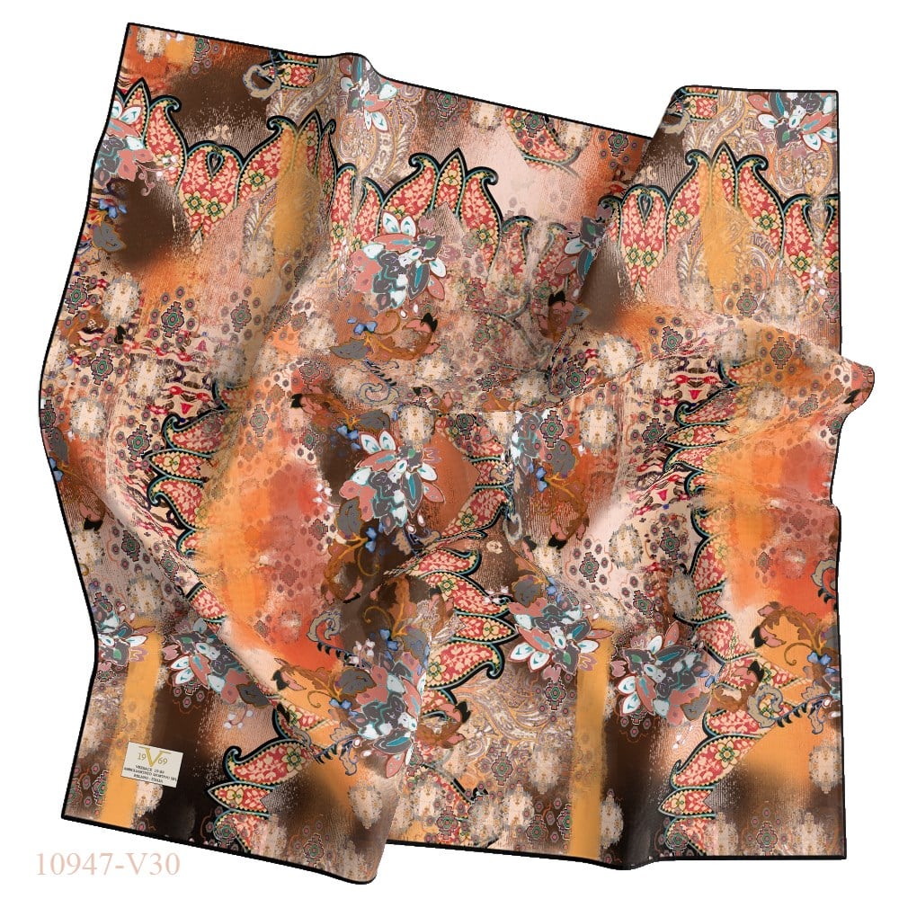 EŞARPBatik Desen WOOLLY Seri Eşarp Askısı İle Birlikte 97X97 cm