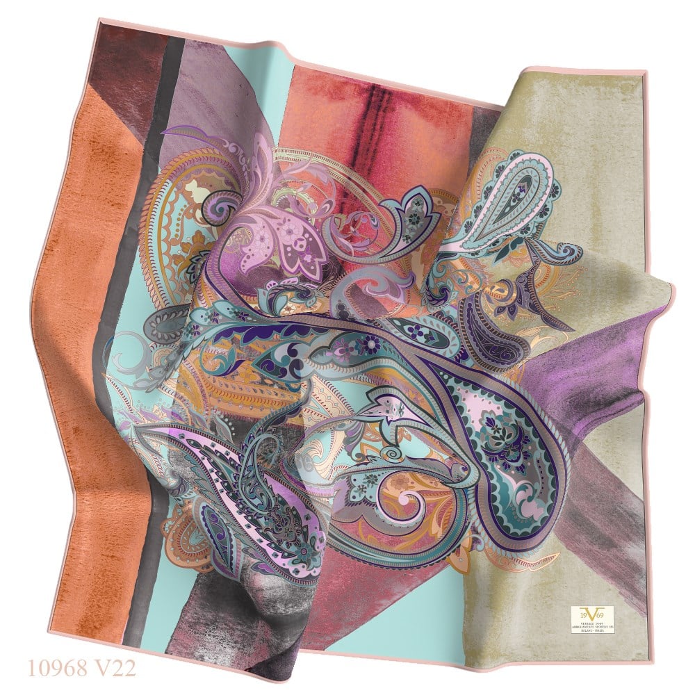 EŞARPPaisley Desen WOOLLY Seri Eşarp Askısı İle Birlikte 94X94 cm